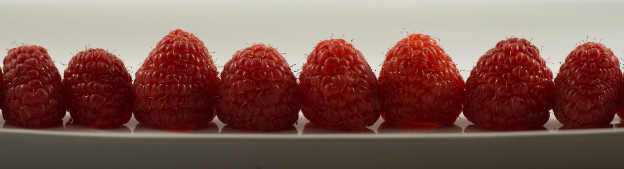 Eight raspberries