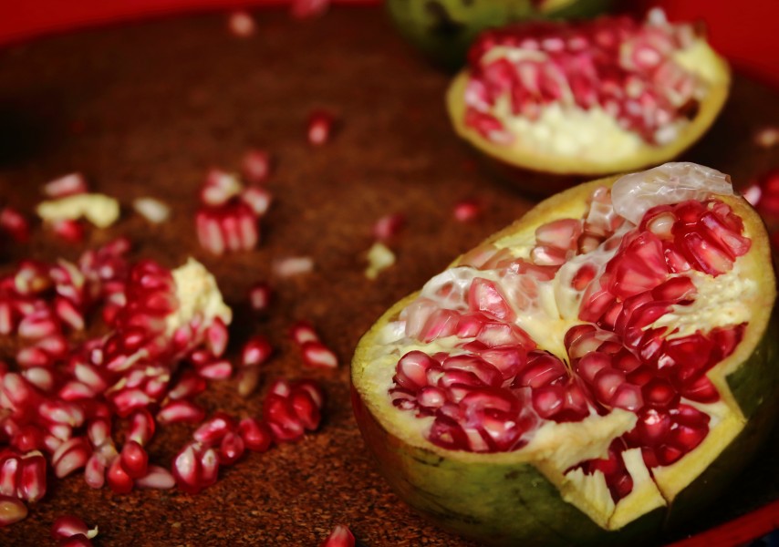 Punica granatum abierta.
