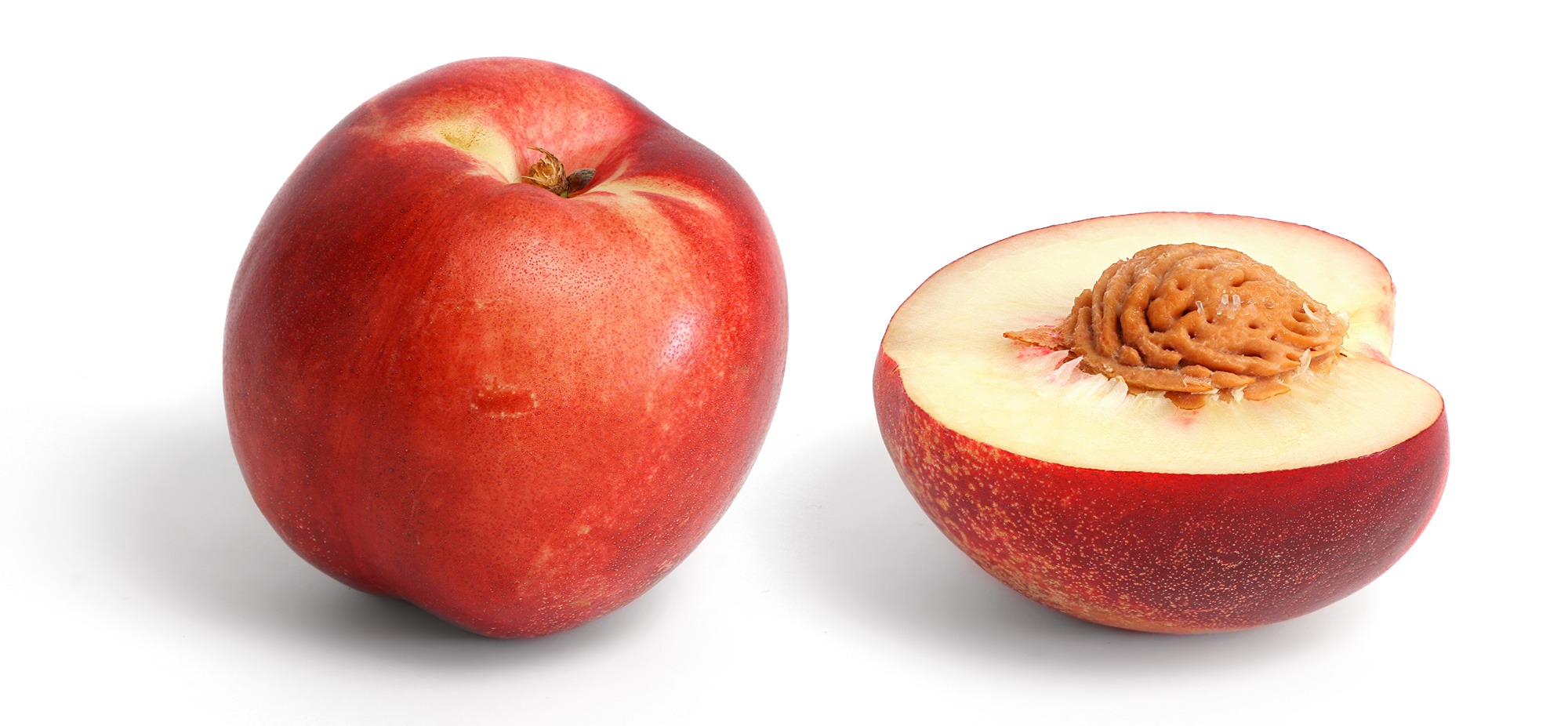 White nectarine and cross section