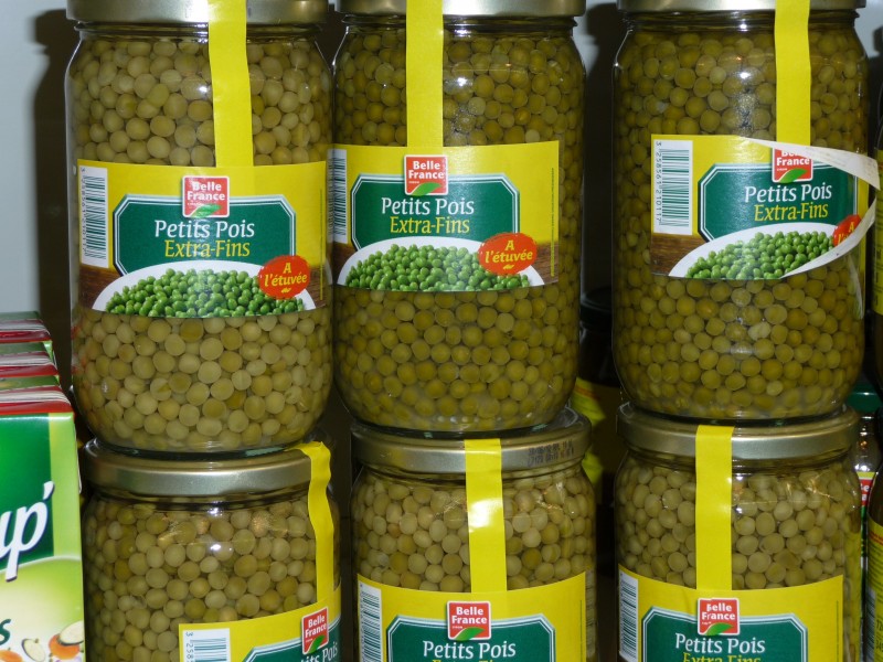 Pois en bocaux