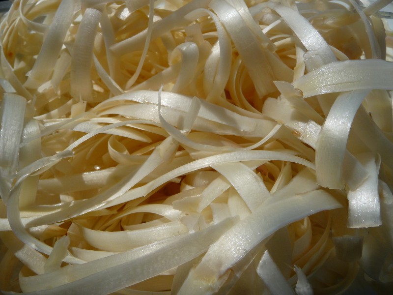 Schalen des Gemüsespargel