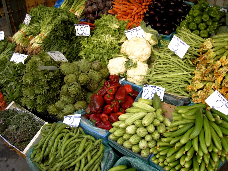 Vegetable market in Heraklion