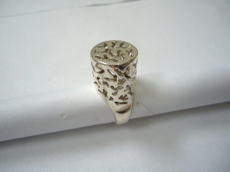 Pierced silver ring
