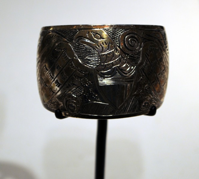 Haida silver American Eagle bracelet c. 1900 01