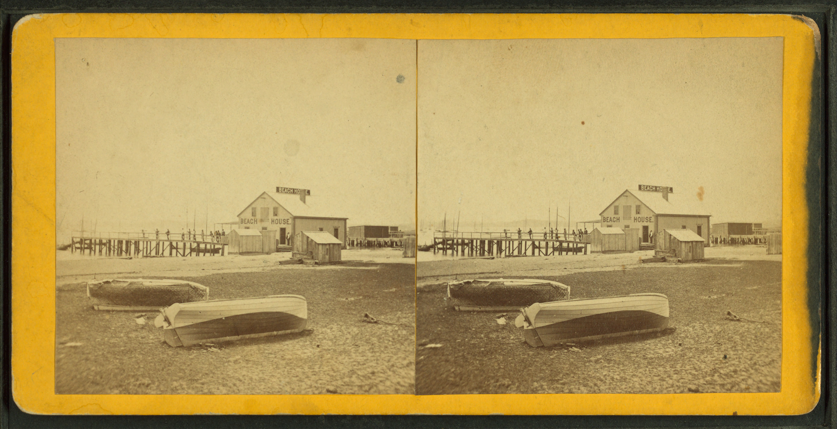 Beach House, City Point, South Boston, from Robert N. Dennis collection of stereoscopic views