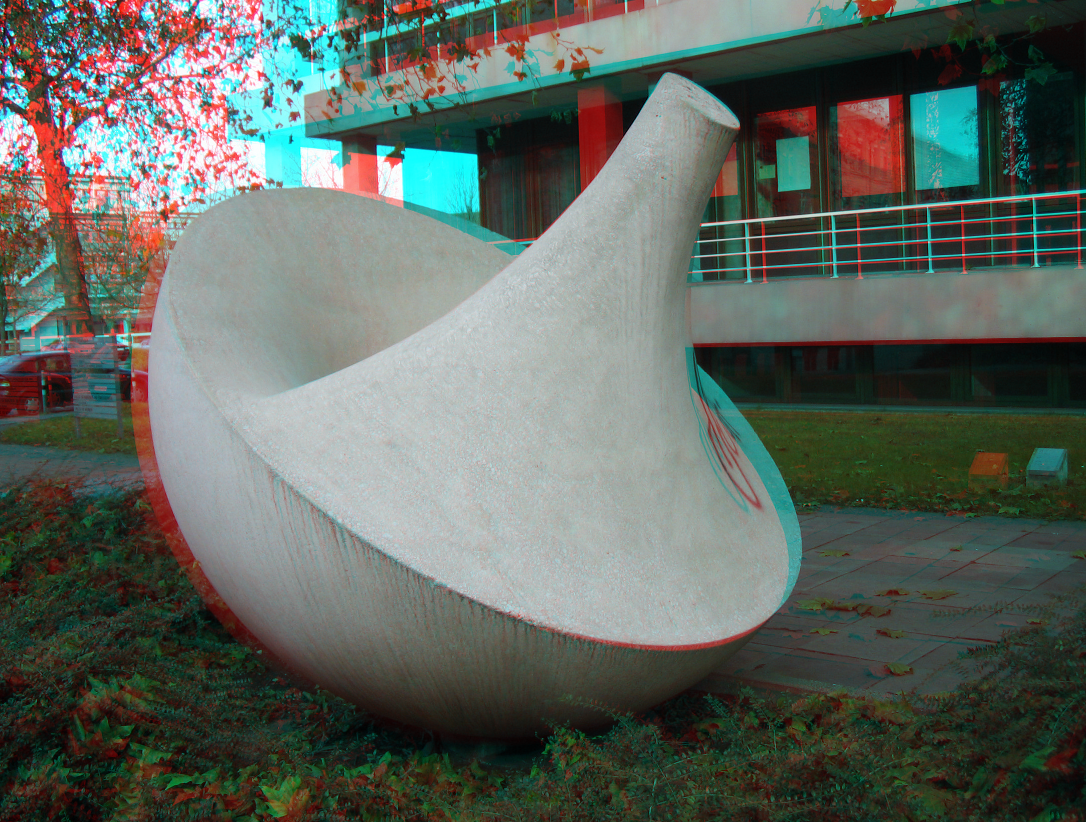 Familie von fuenf halben Kugeln 1 a anaglyph