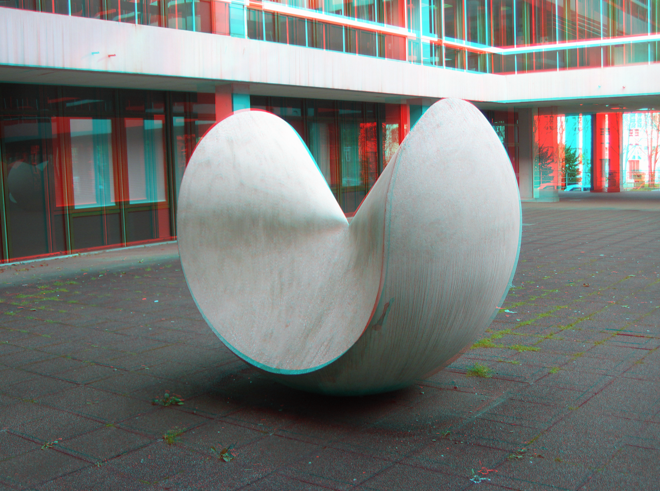 Familie von fuenf halben Kugeln 2 a anaglyph