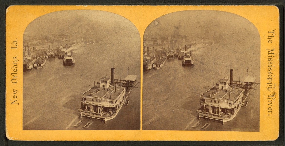 Across the Mississippi river, from the levee, from Robert N. Dennis collection of stereoscopic views