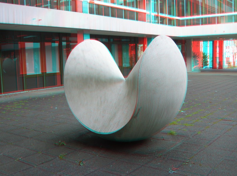 Familie von fuenf halben Kugeln 2 a anaglyph