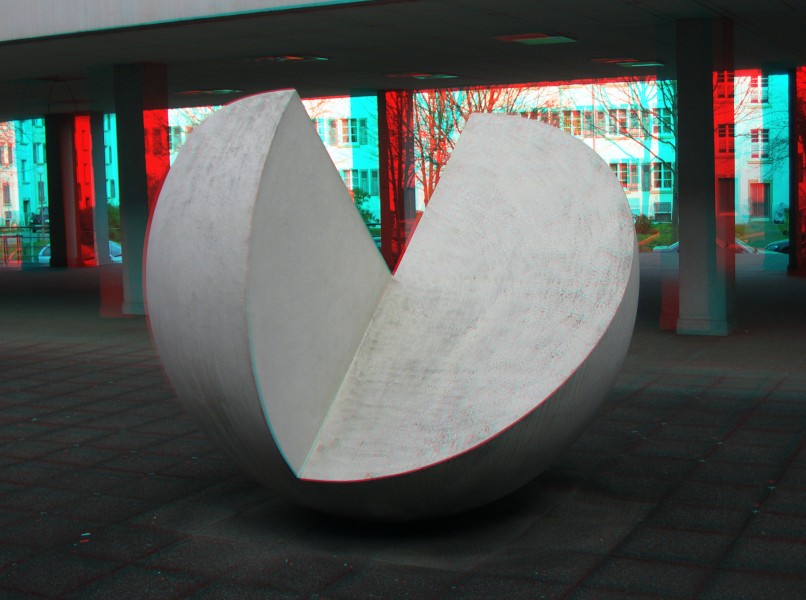 Familie von fuenf halben Kugeln 4 a anaglyph