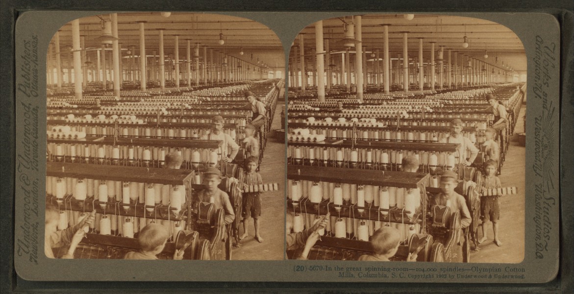 In the great spinning-room - 104,000 spindles - Olympian Cotton Mills, Columbia, S.C, from Robert N. Dennis collection of stereoscopic views 2