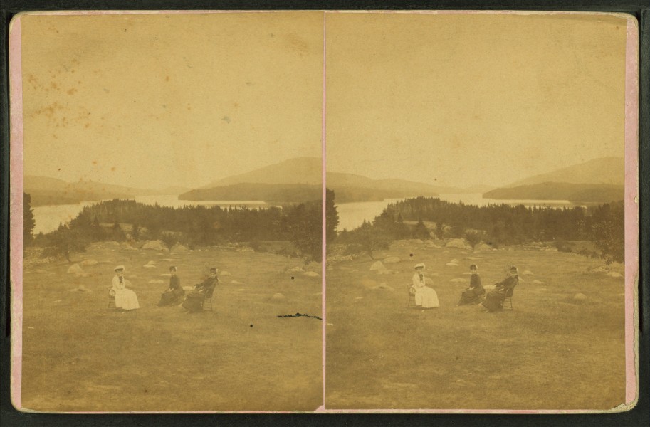 Lake Sunapee, from Lake View House, from Robert N. Dennis collection of stereoscopic views