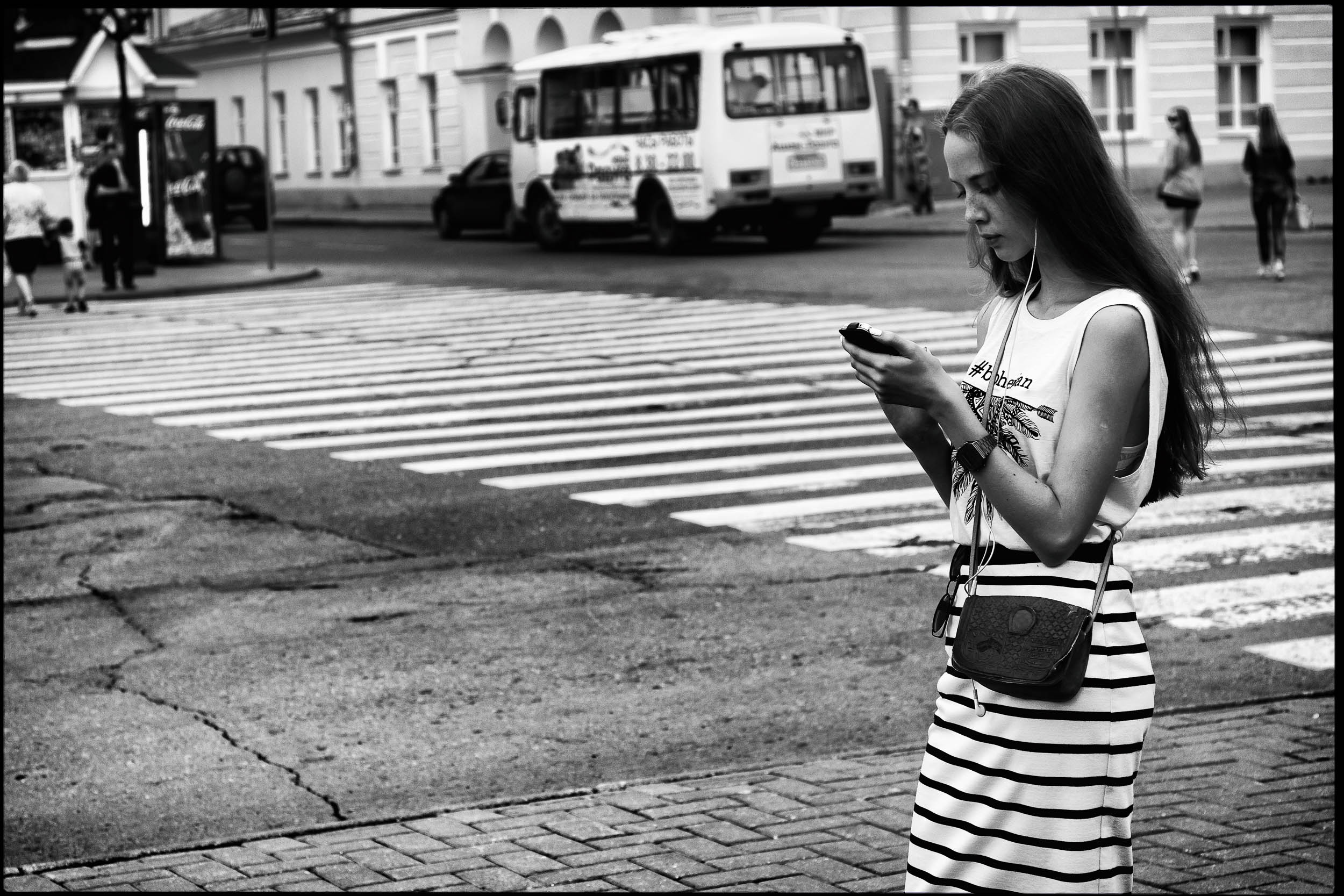 Hipster girl on the street