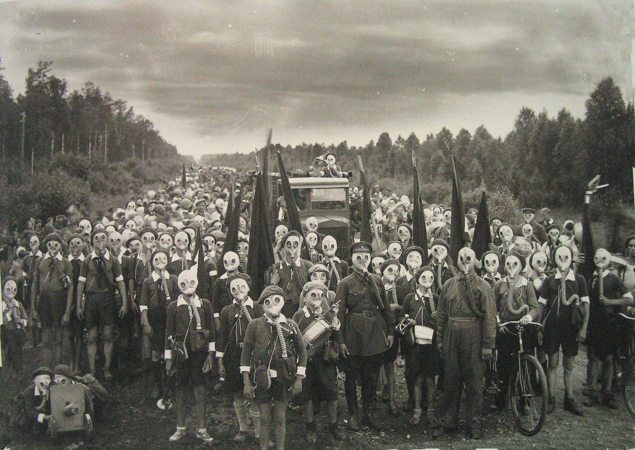 Pioneers Defense Drill Leningrad USSR 1937 Photographer Viktor Bulla