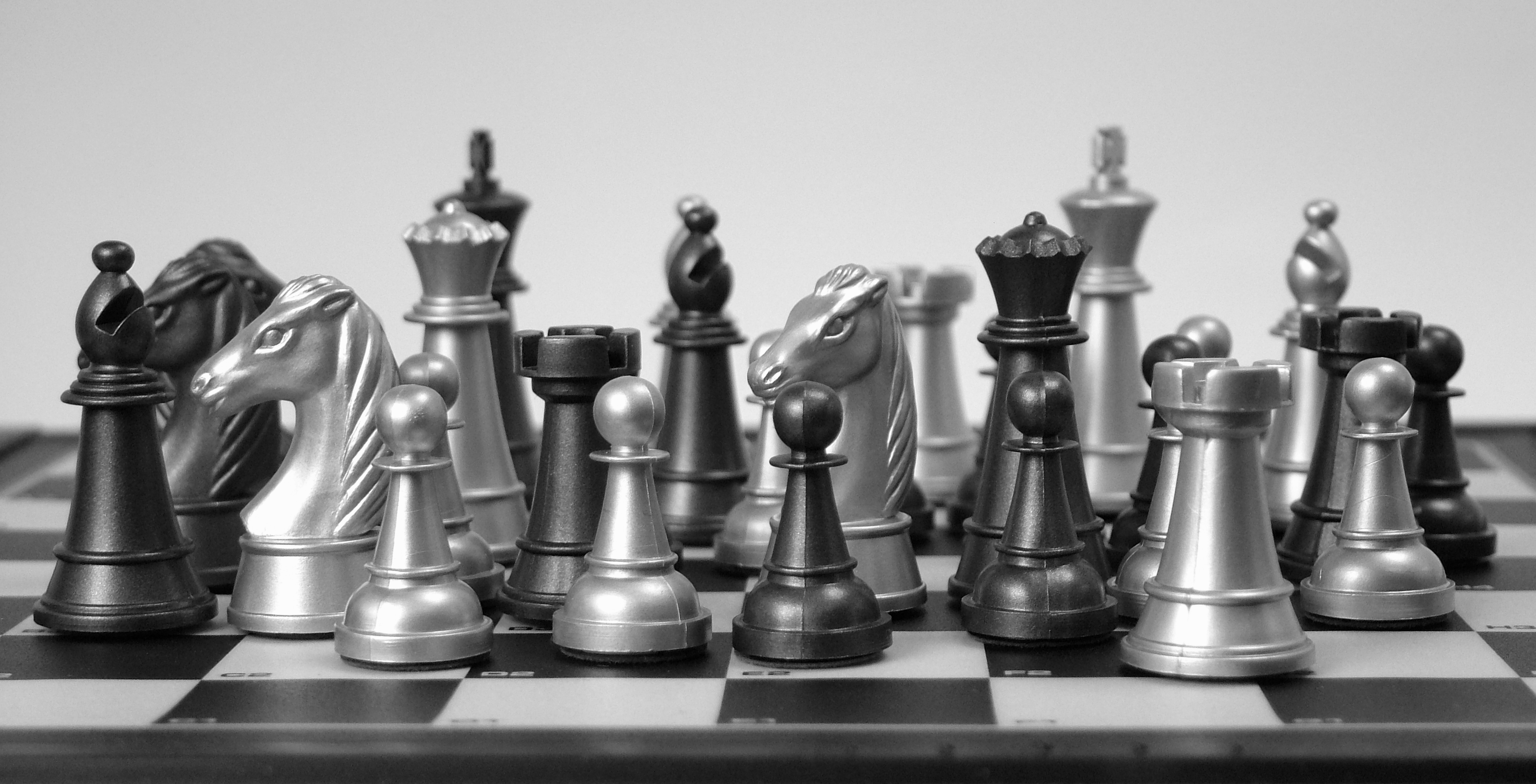 Plastic chess pieces