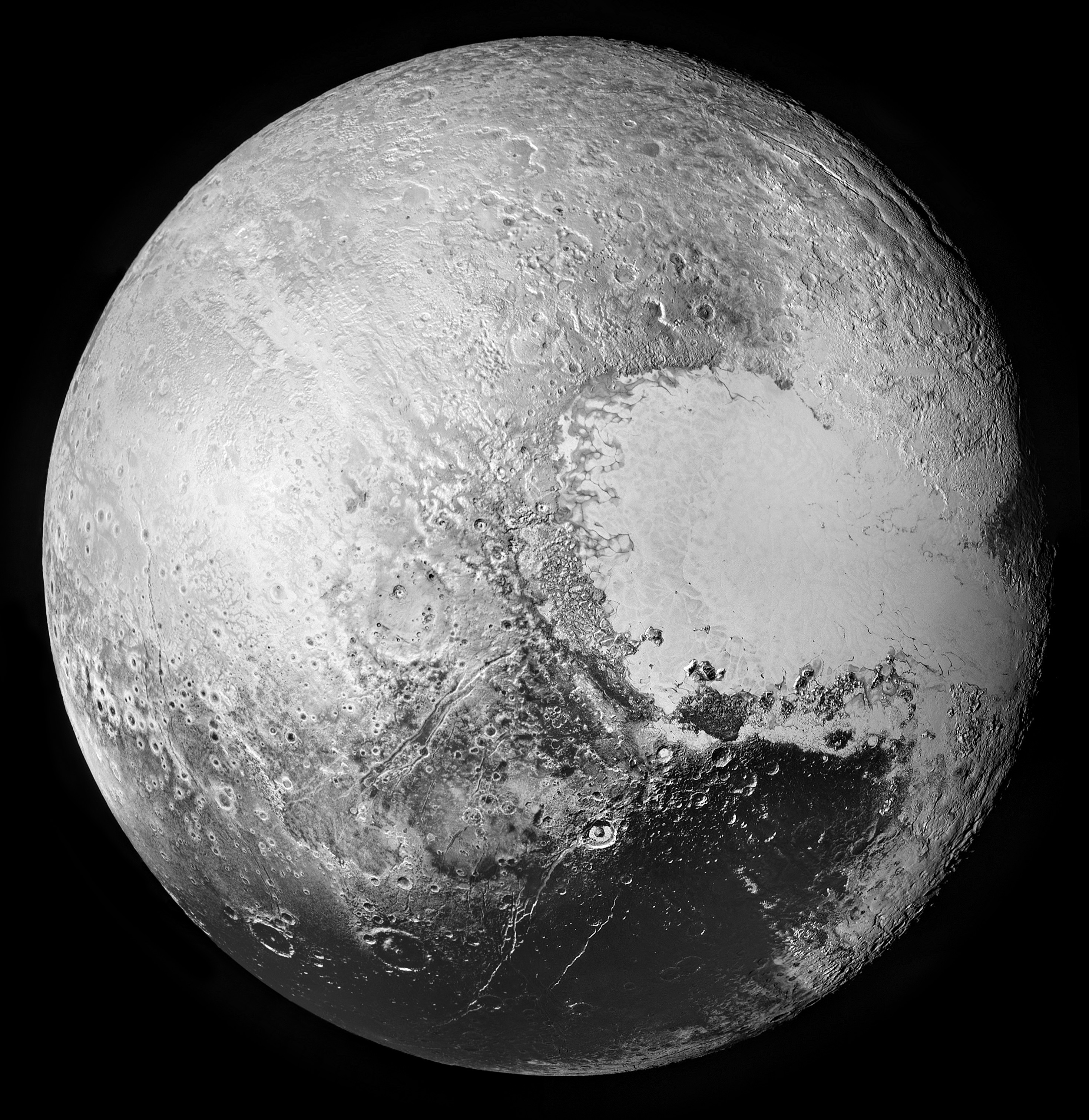 Pluto via New Horizons (composite)