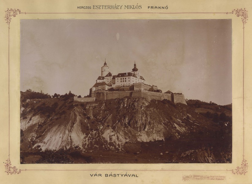 Ausztria, Fraknó, az Esterházy család vára. A felvétel 1895-1899 között készült. - Fortepan 83311