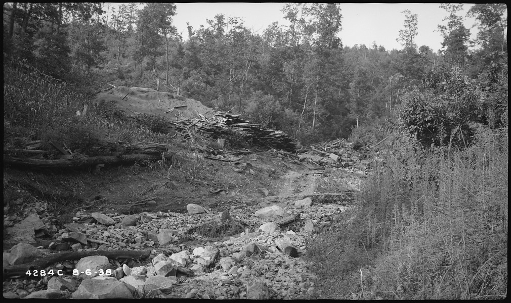 Ball, Alfred, site and debris of his home destroyed by a 