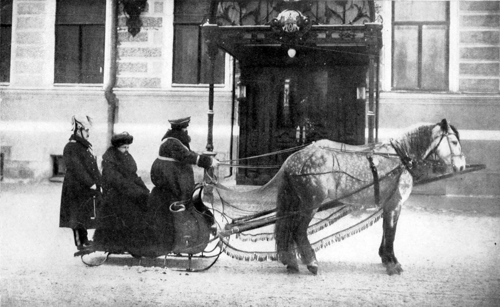 George v L Meyer in droshke St Petersburg