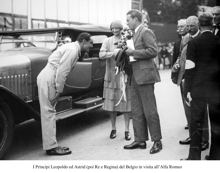 Leopoldo ed Astrid del Belgio in Alfa Romeo 3