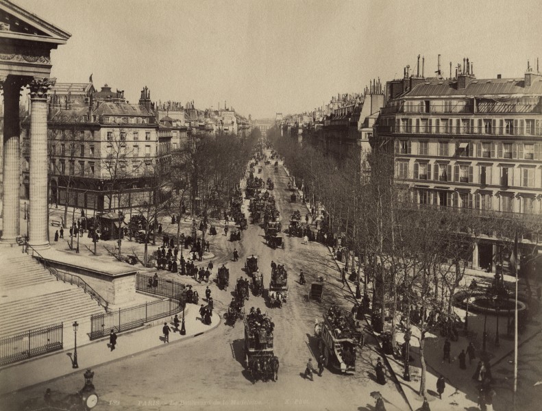 Paris - Le boulevard de la Madeleine, 1870-1899