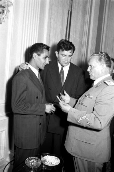 Rajko Mitić and Tito, photo by Stevan Kragujević, 1960