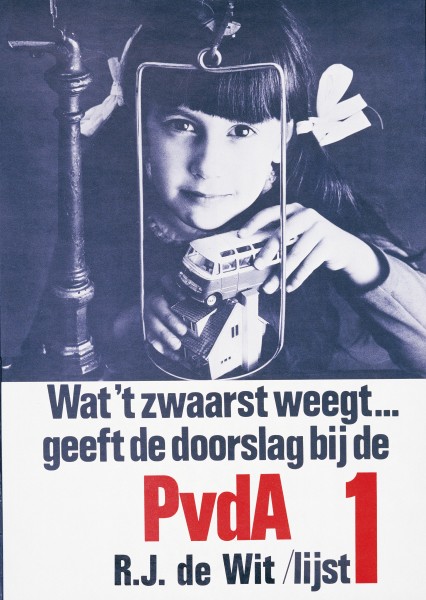 1966 municipal election poster PvdA