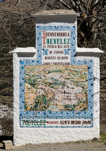 Welcome to Trevélez sign 2014
