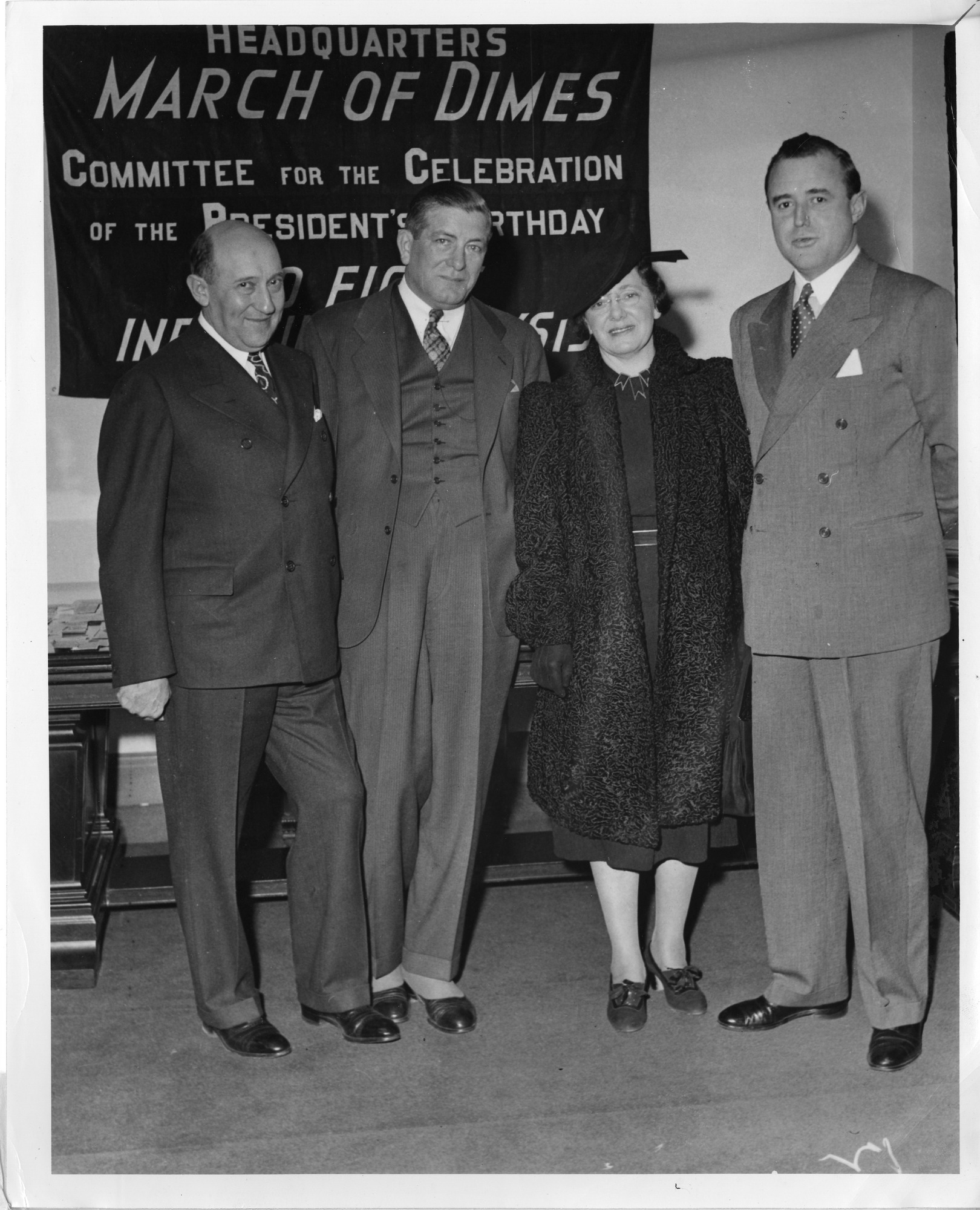 (left to right) Morris Fishbein (1889-1976); Felix Joel Underwood (1882-1959); Anna Mantel Fishbein, wife of Morris Fishbein; and Keith Morgan (5493776939)