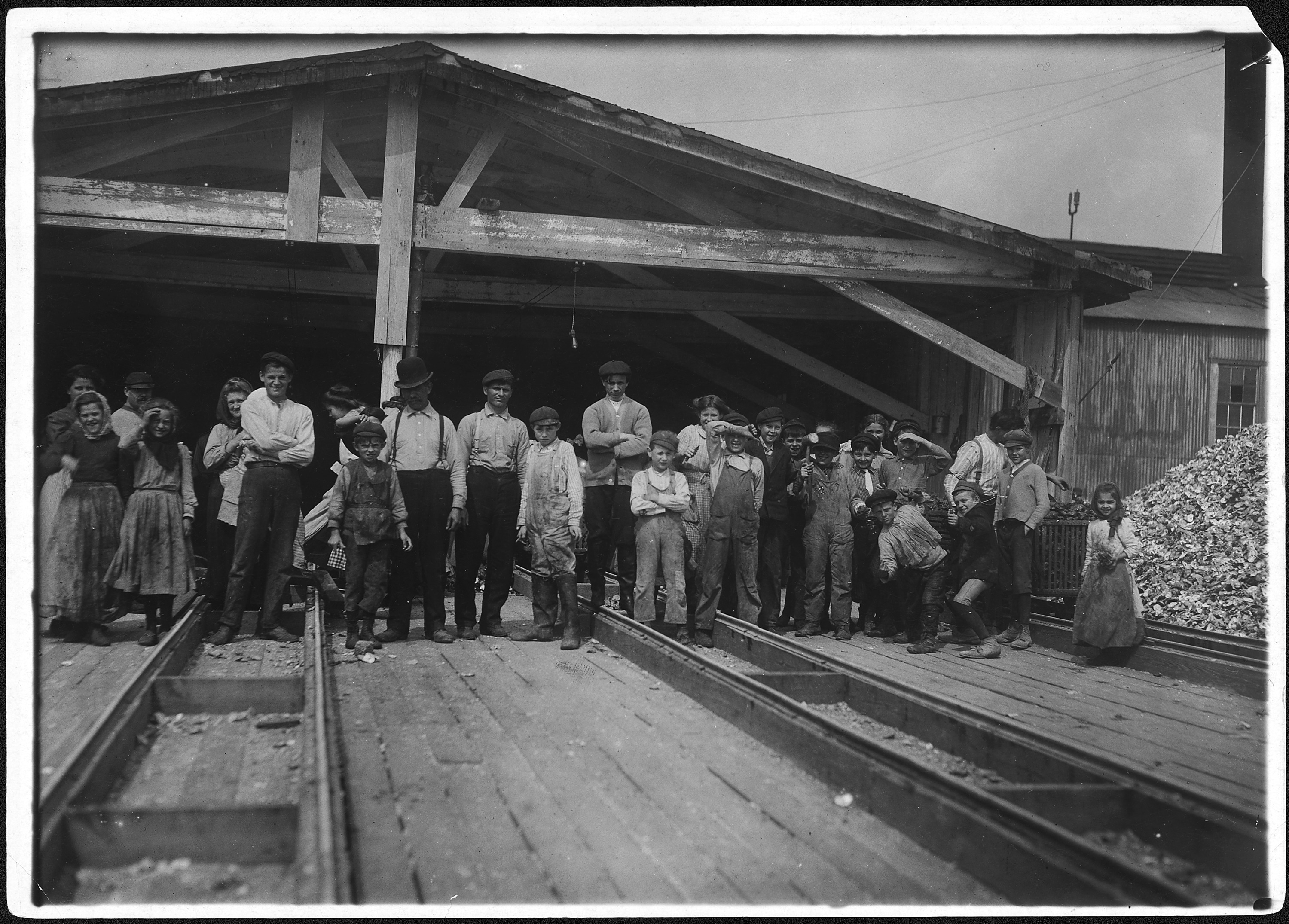 A few of the young oyster shuckers at the Pass Packing Co. Pass Christian, Miss. - NARA - 523407