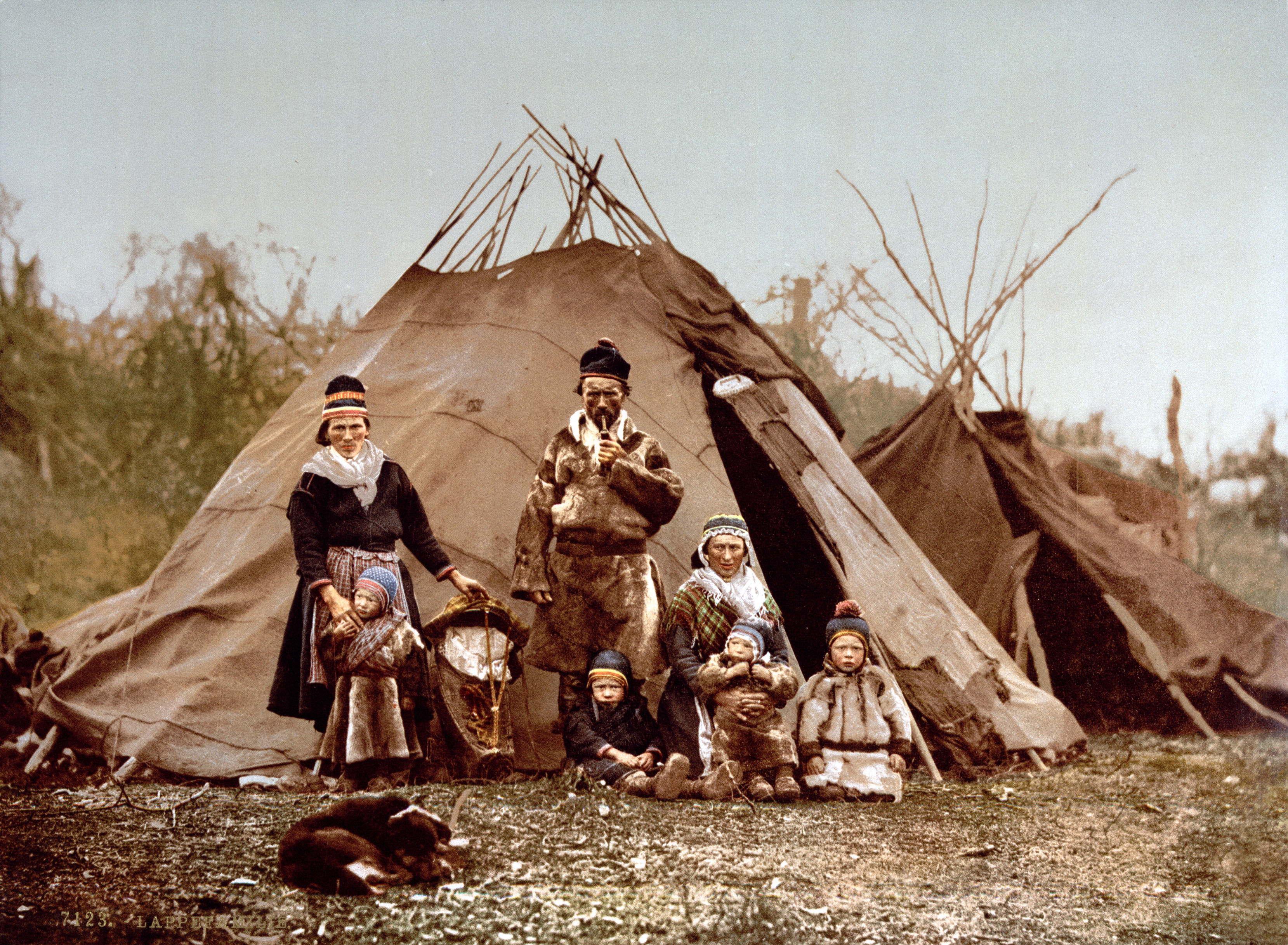 A Lapp family, Norway, 1890s