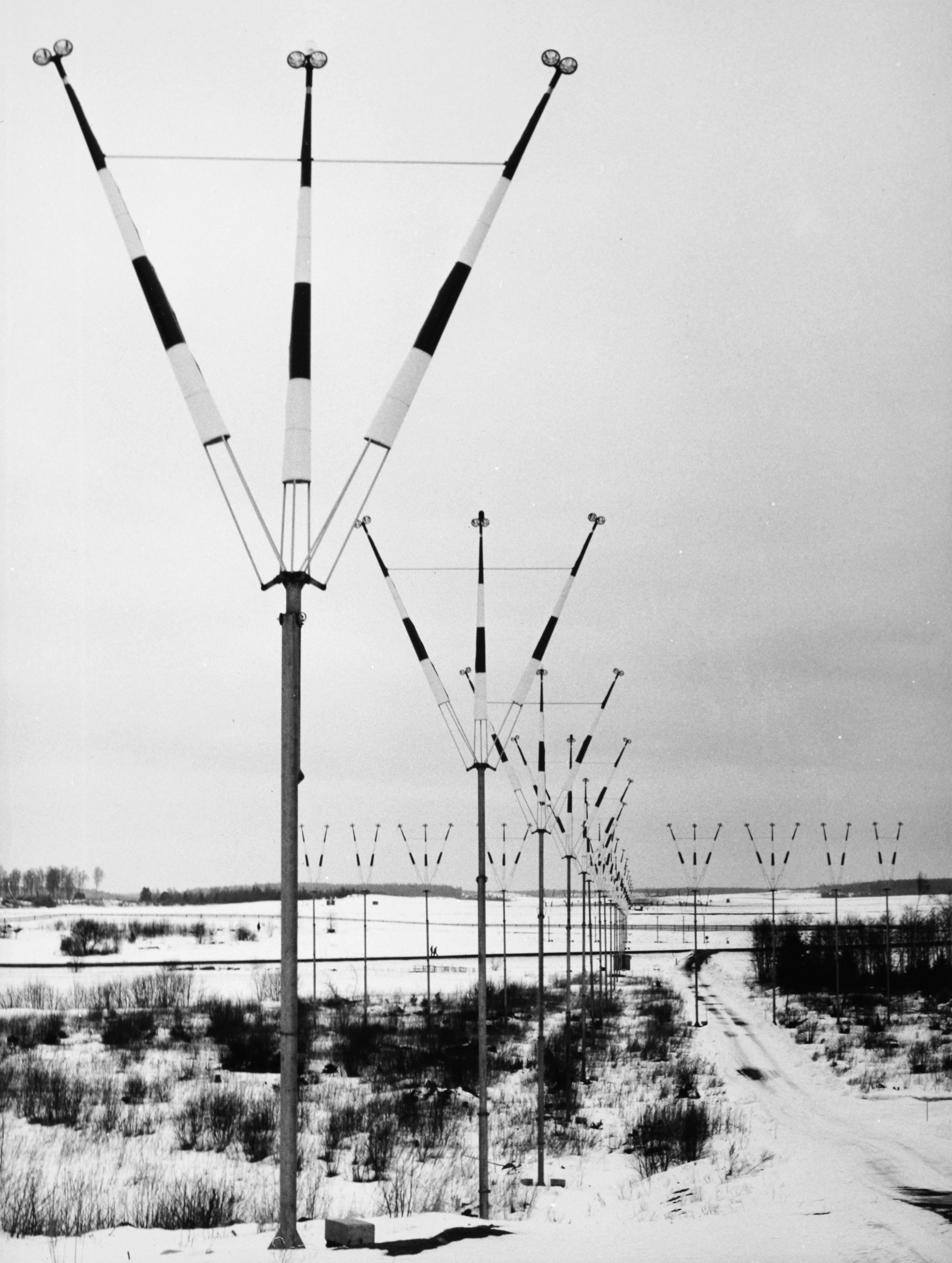 Arlanda Airport ARN, Stockholm. 1960s. Information Landing Systems, ILS