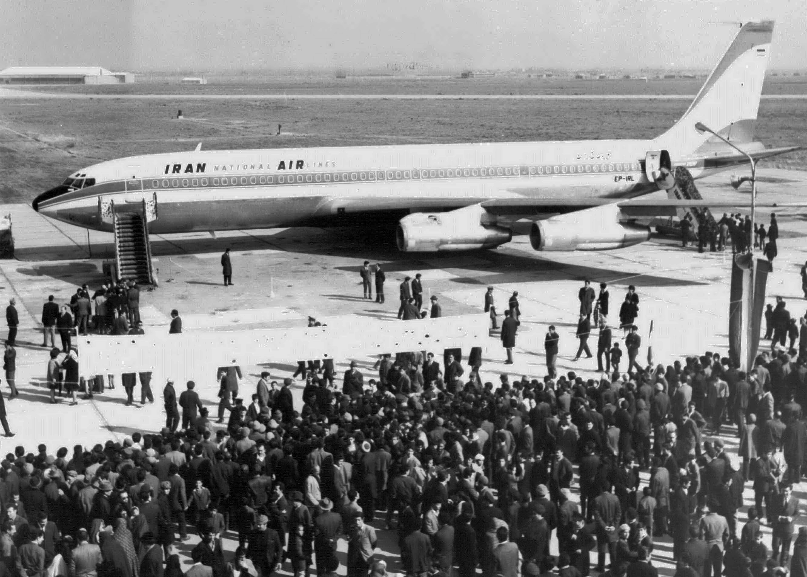 Boeing 707-First flight-Mashhad Airport-1970