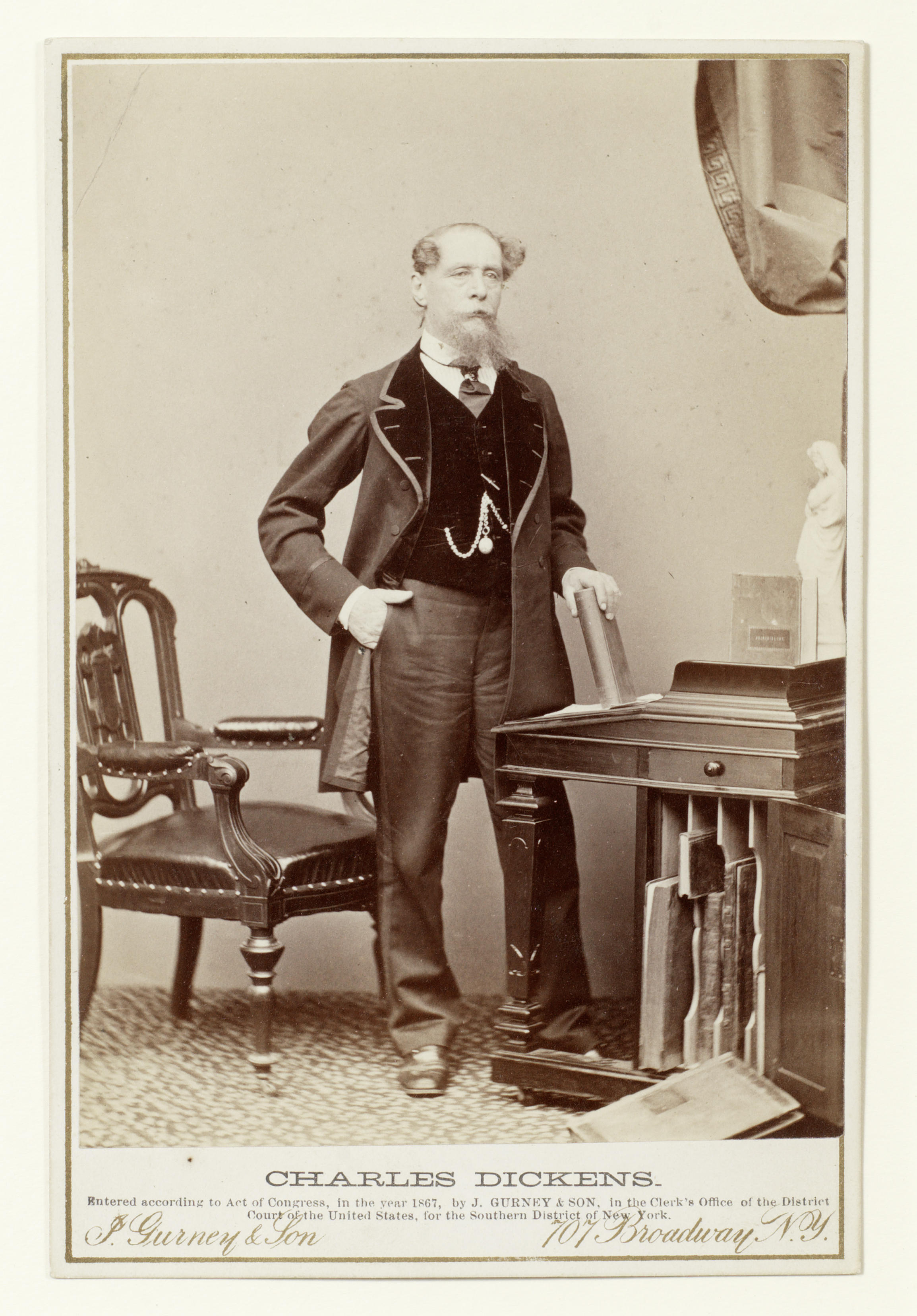 Charles Dickens by Gurney, 1867