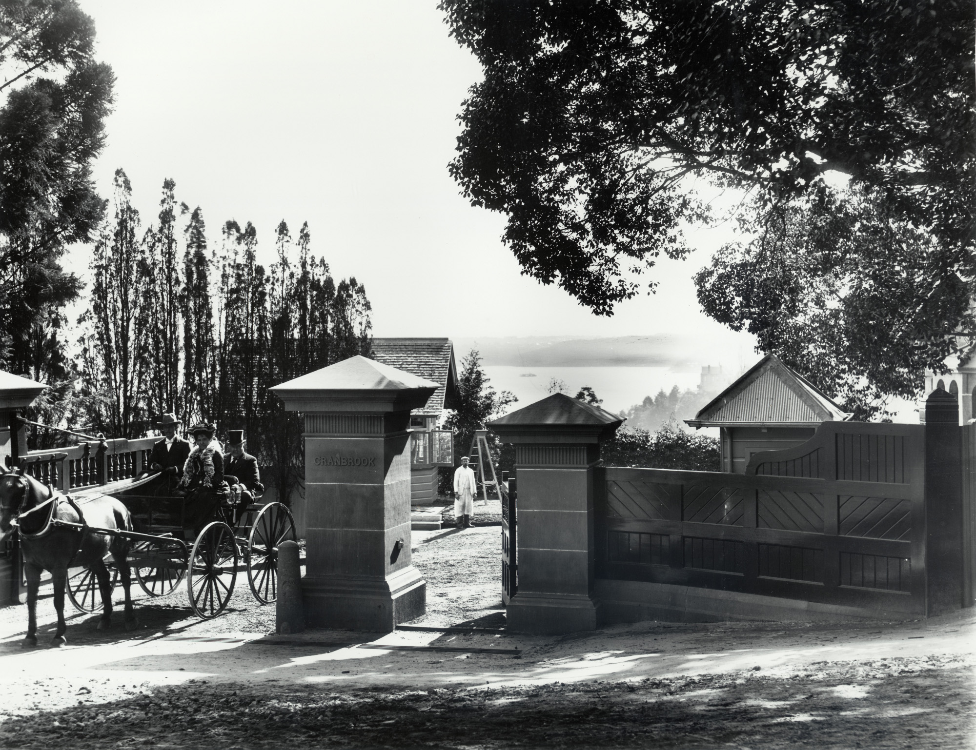 Cranbrook (private residence 1859-1900, residence of the NSW Governor 1900-1917, now Cranbrook School) - entrance gates, Bellevue Hill (NSW) (8344226284)
