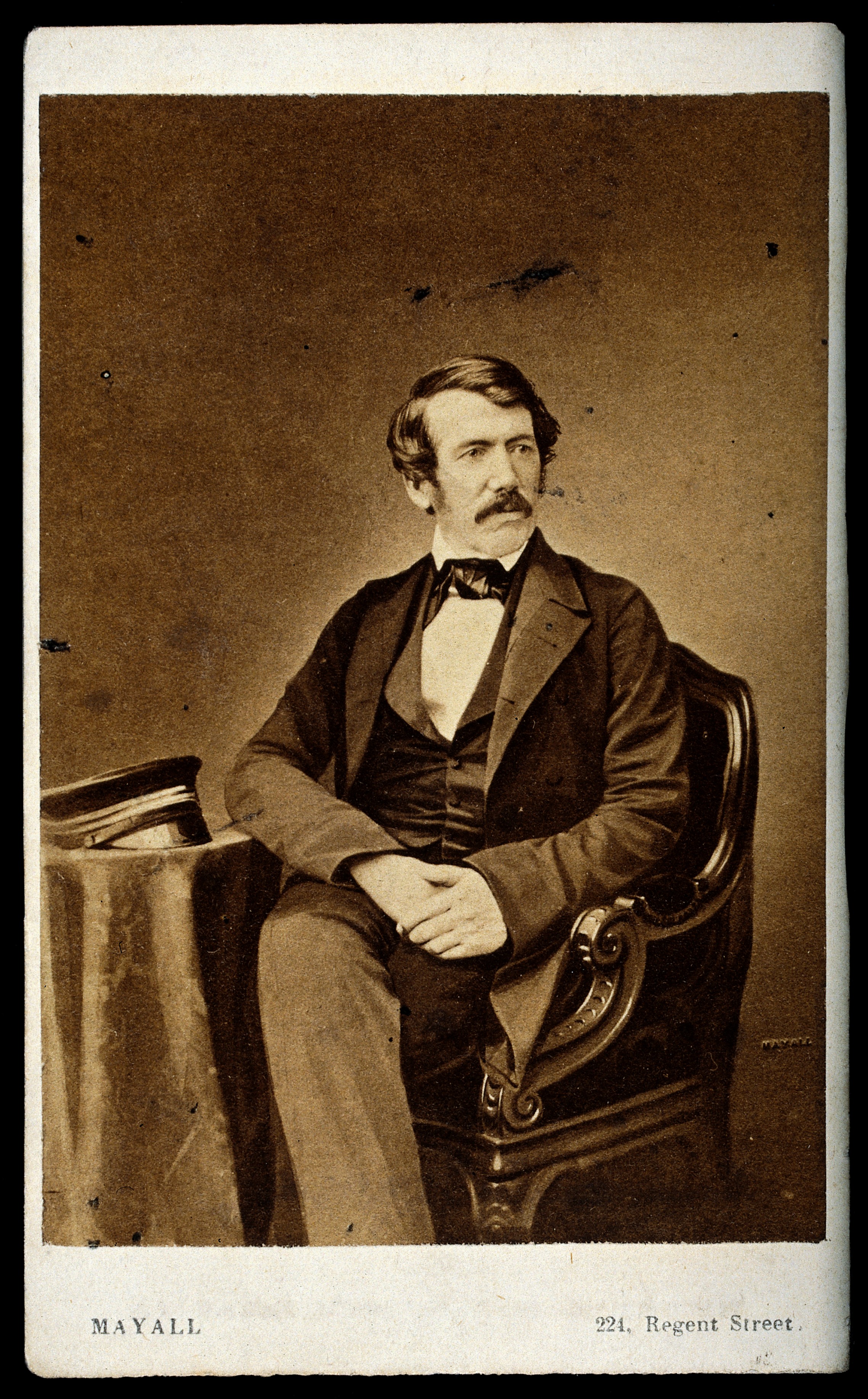 David Livingstone. Photograph by Mayall. Wellcome V0026724