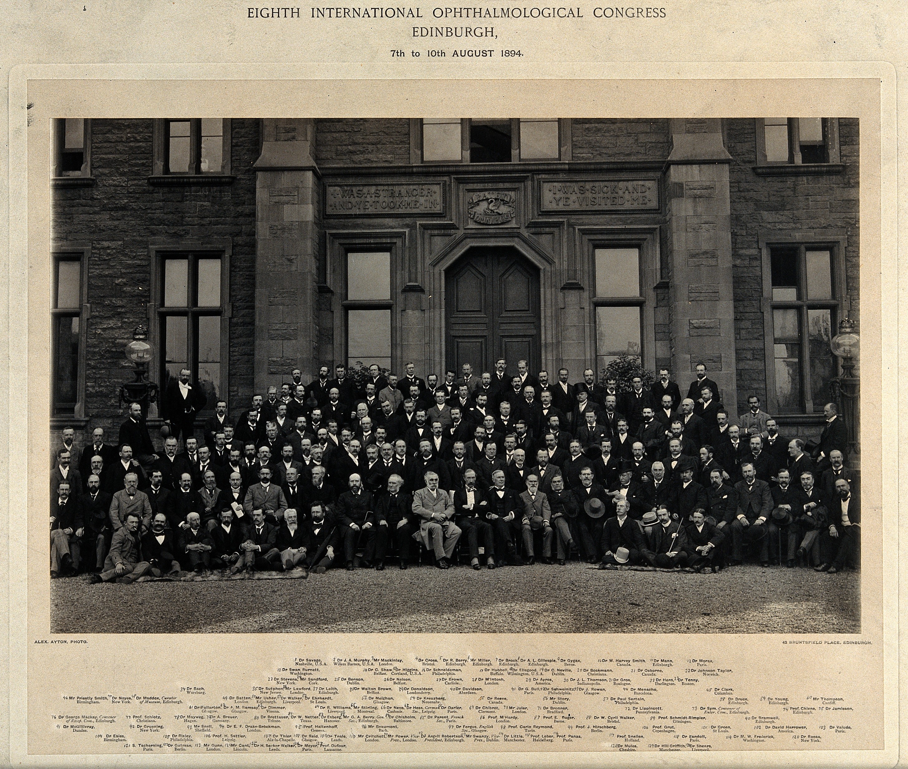 Eighth International Ophthalmological congress, Edinburgh. P Wellcome V0028634
