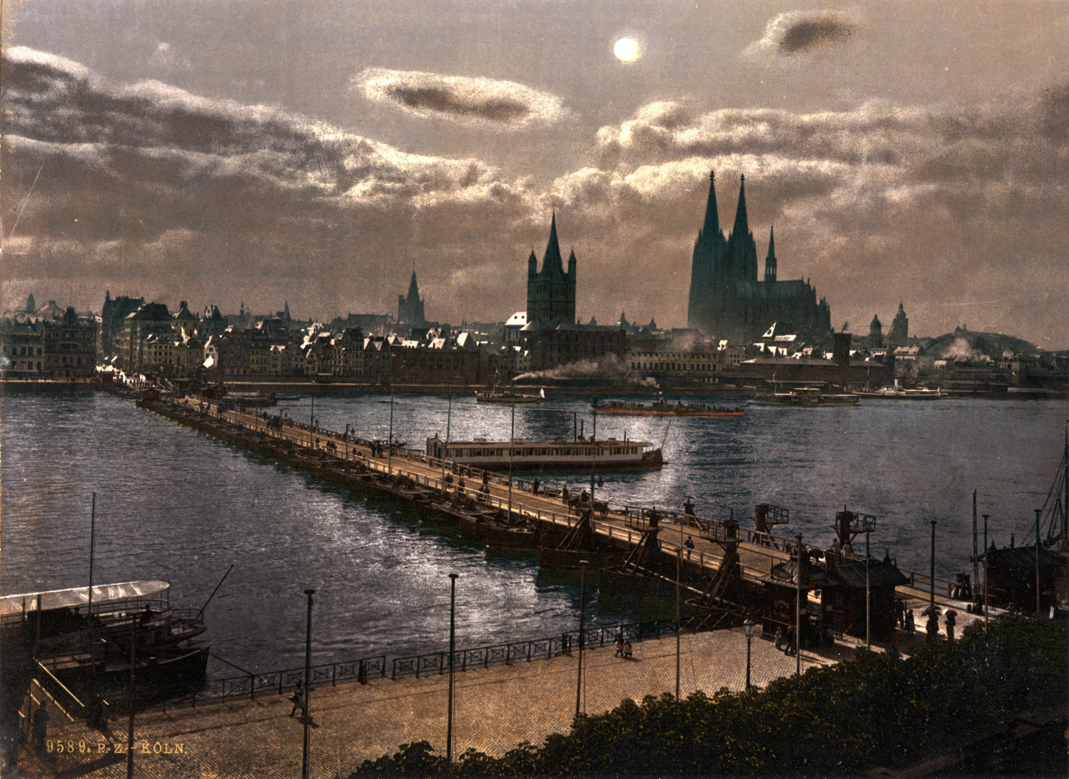 Flickr - …trialsanderrors - Moon over Cologne, Germany, ca. 1895