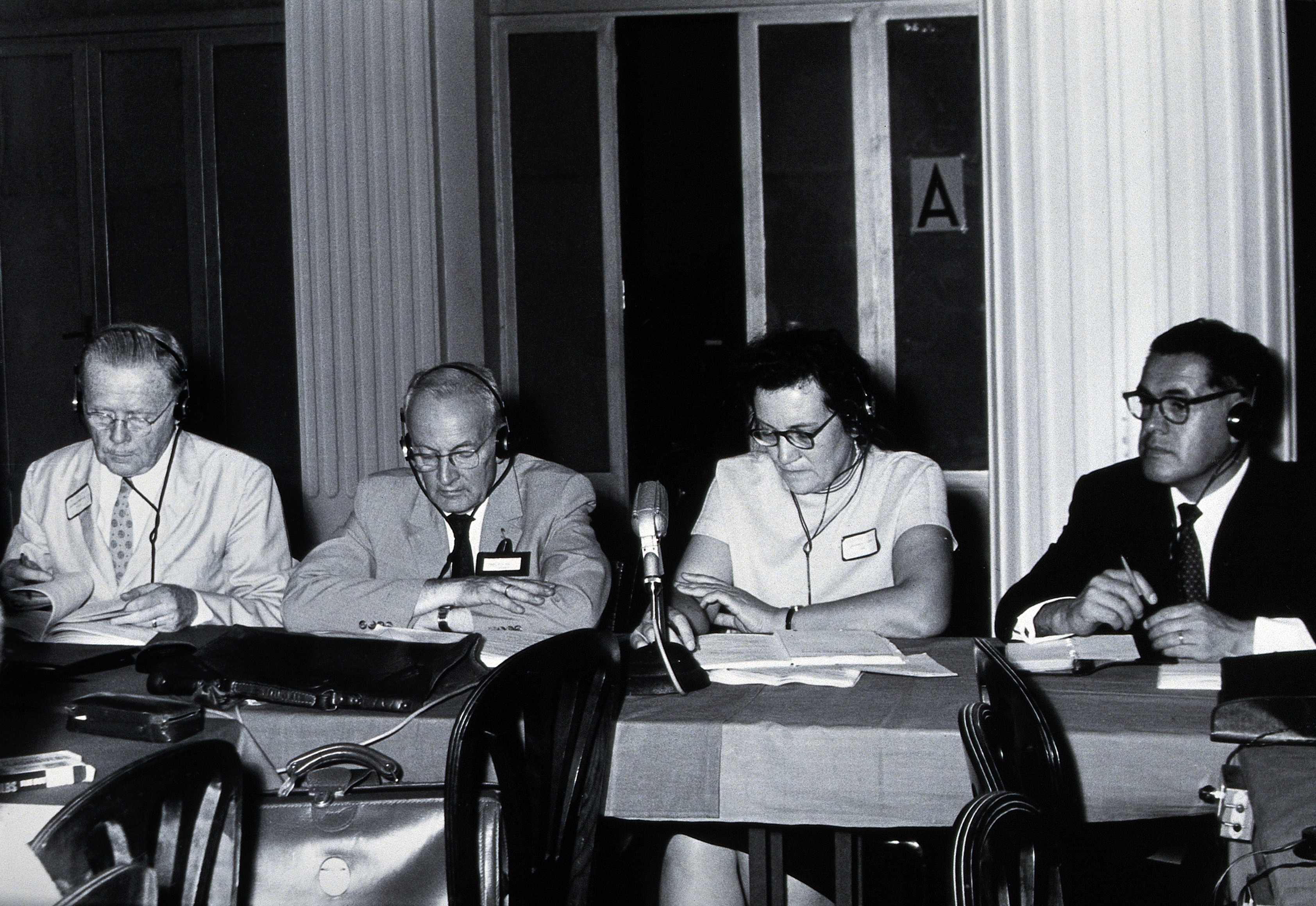 Four scientists at Rio de Janeiro. Photograph. Wellcome V0028096