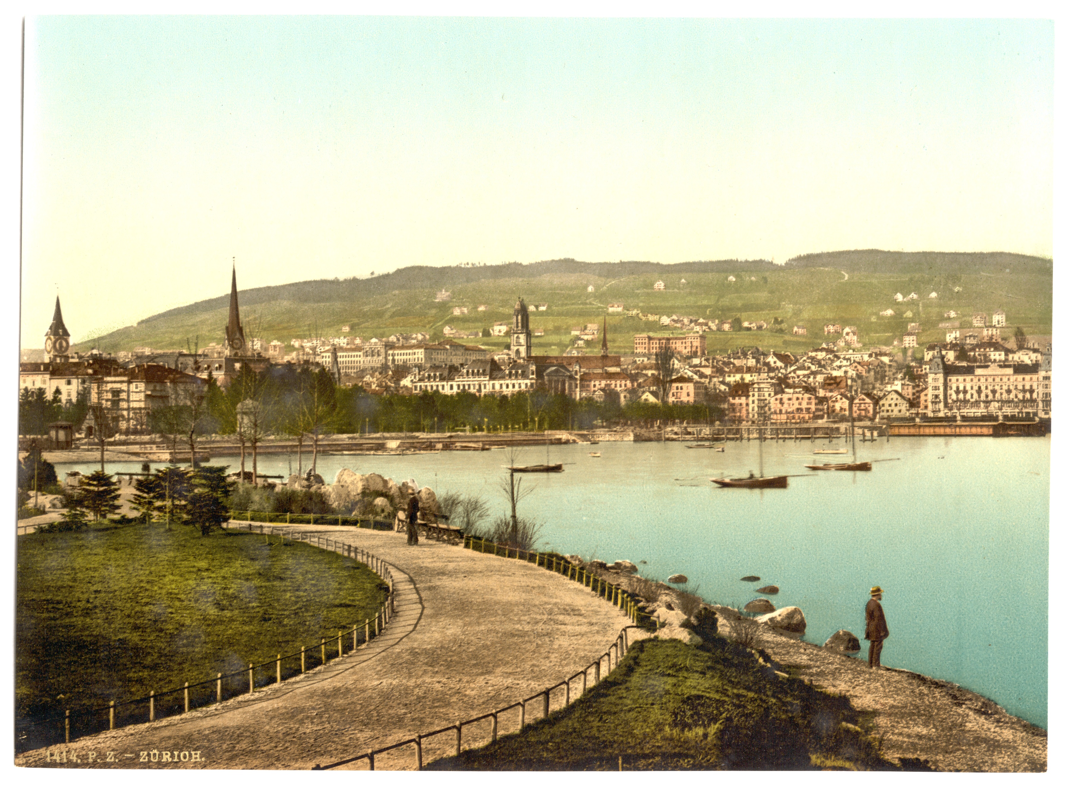 From Alpenquay, with Alpenquay and Zurichberg, Zurich, Switzerland-LCCN2001703360
