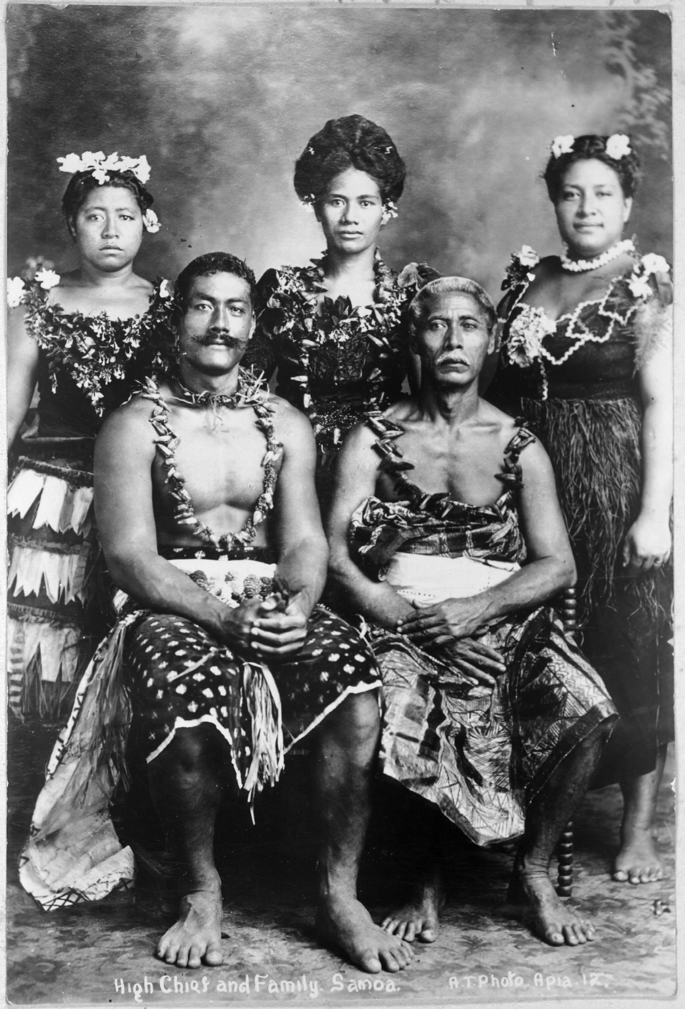 High Chief and family, Samoa, ca 1914
