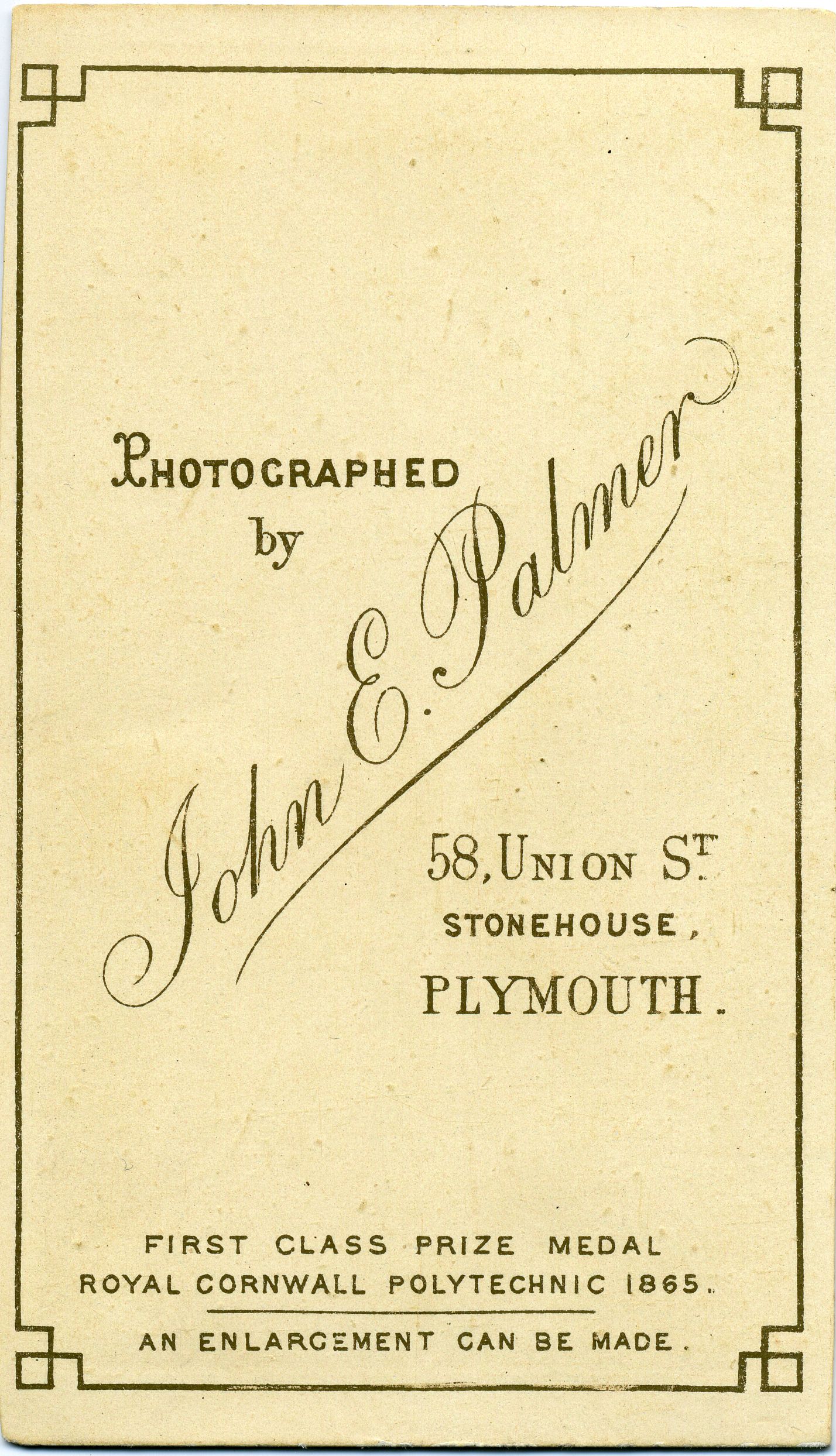 JE Palmer 001 reverse