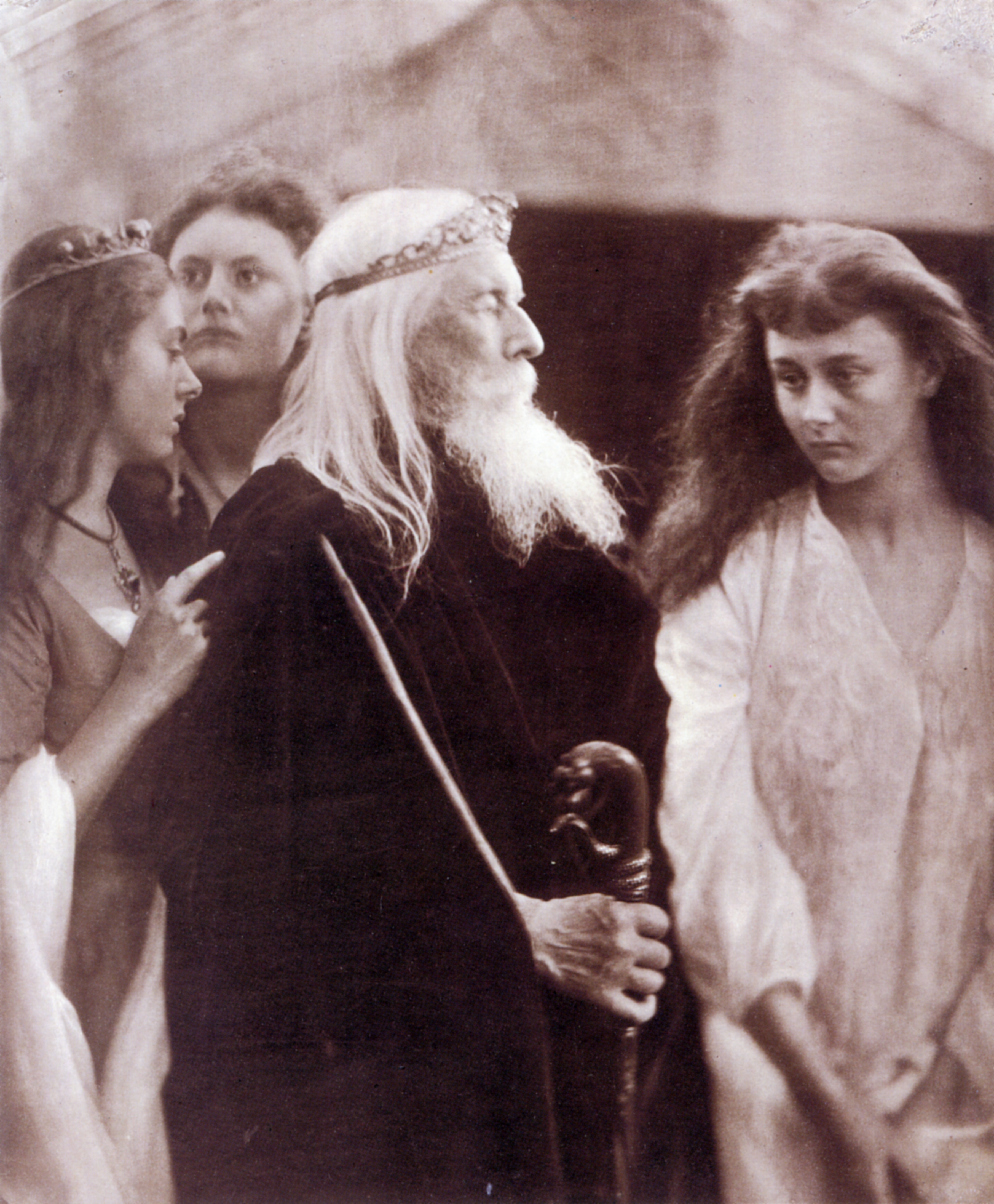 King Lear allotting his Kingdom to his three daughters, by Julia Margaret Cameron