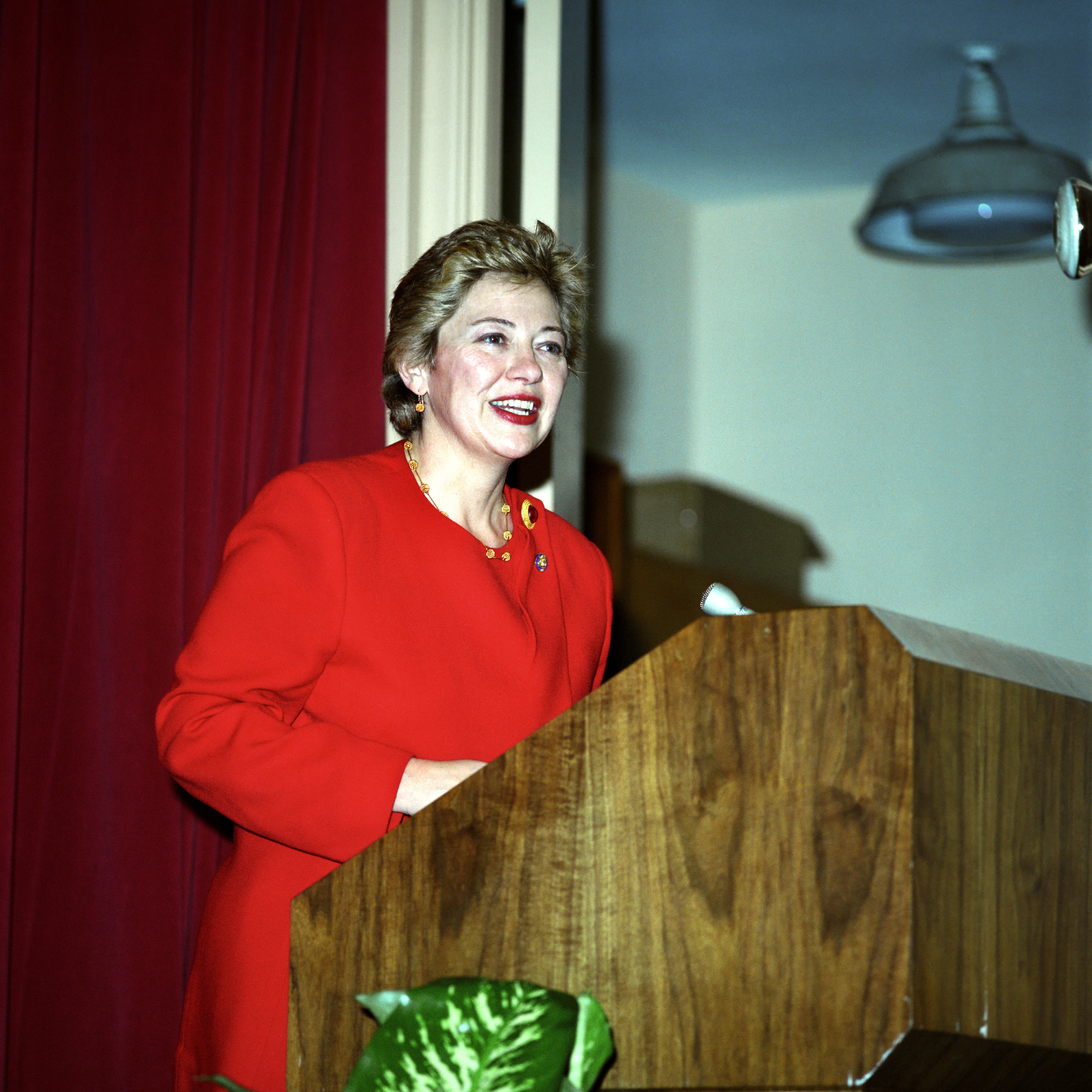 Leslie L Byrne at podium DD-SC-07-29431