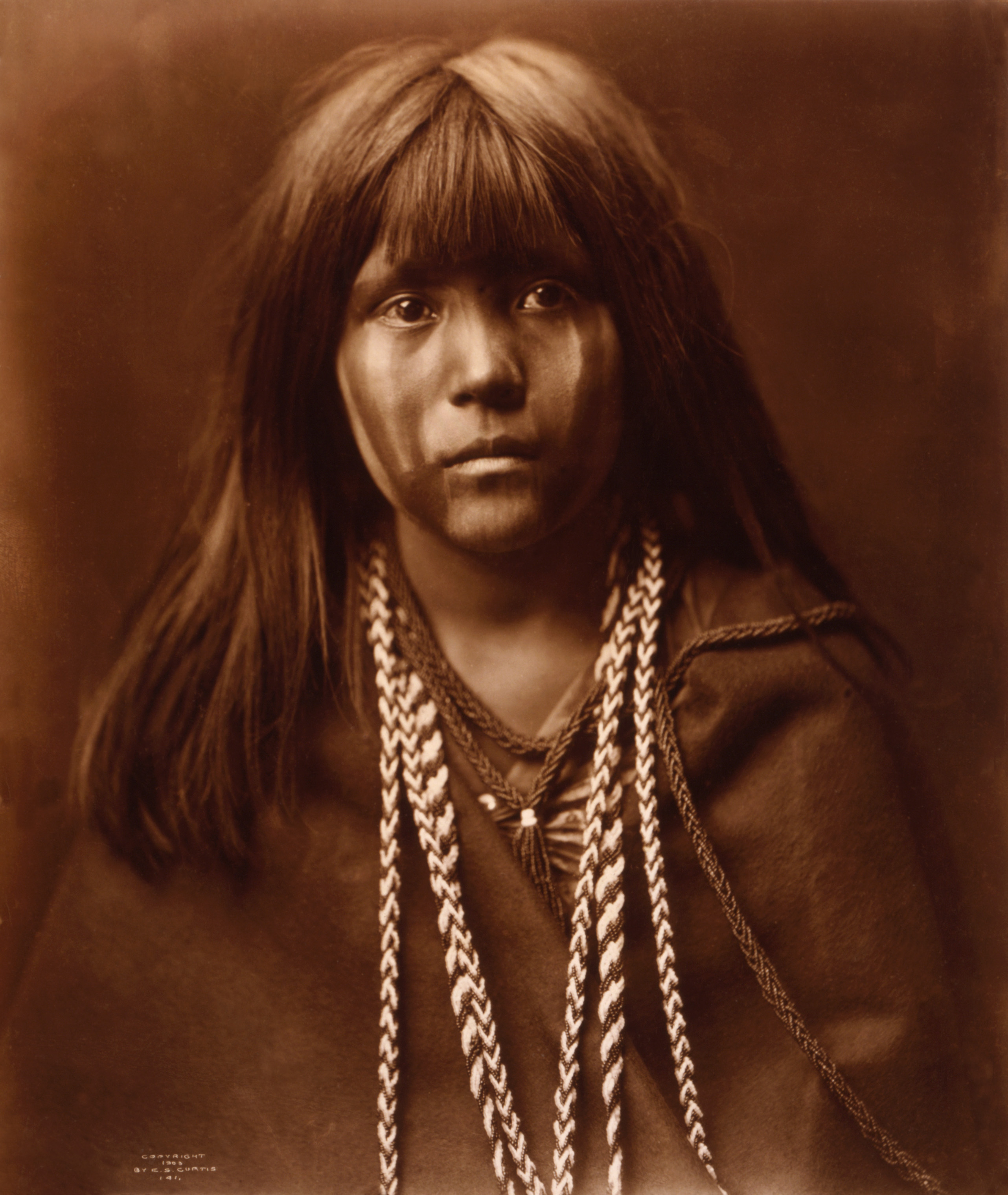 Mosa, Mohave girl, by Edward S. Curtis, 1903