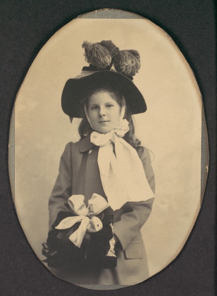 -Girl in Walking Costume with Hat and Muff- MET DP116724