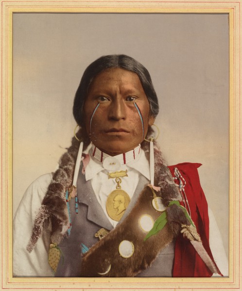 -Native American with a Medal of President Garfield- MET DP275757