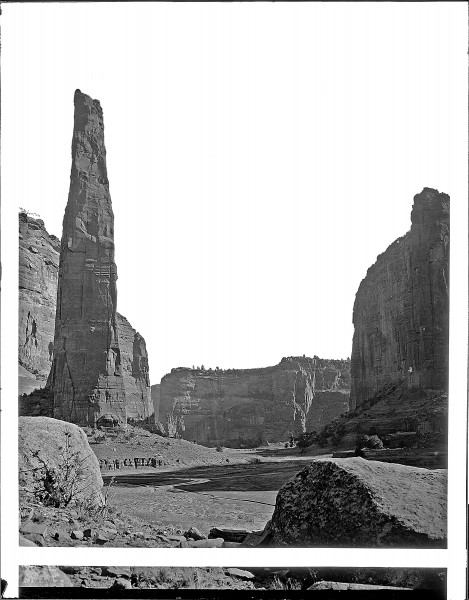 (Old No. 116) Monument in Canyon De Chelly, Arizona. Apache County, Canyon de Chelly quadrangle. - NARA - 517764