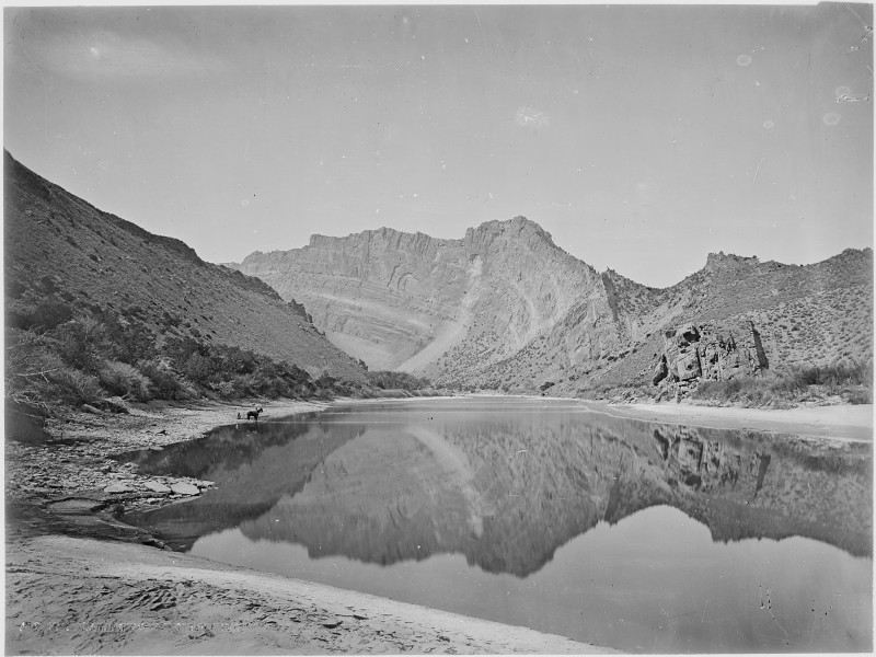 A view on Green River very near the location where Major Powell launched his expeditions for the Colorado River.... - NARA - 516940