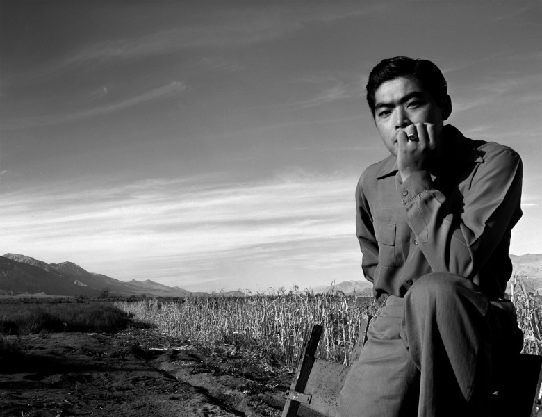 Ansel Adams, Portrait of Tom Kobayashi at Manzanar, 1943